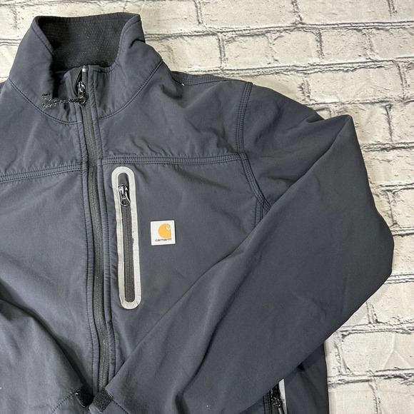 Carhartt Denwood Jacket Fleece Lined Soft Shell 101739 001 Black Size Medium - Picture 2 of 8